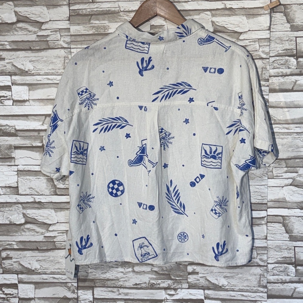 CALI 1850 Printed Linen Shirt & Short Set - Picture 8 of 16